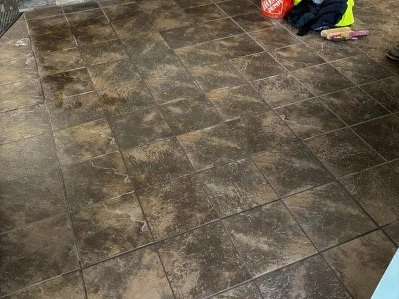 Patterned floor tile by A&M Works
