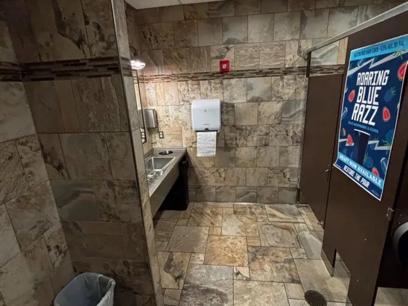 Commercial restroom tile by A&M Works